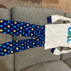 Gymboree White and Blue Kids Matching Set
